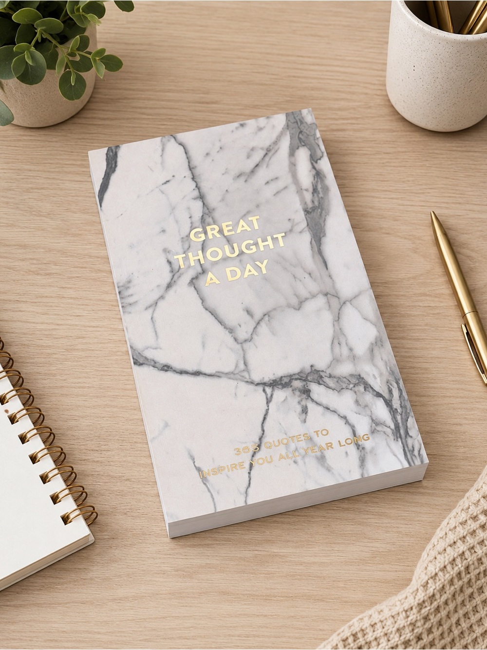 Eccolo Great Thought A Day Marble Notepad 365 Inspirational Quotes NWT